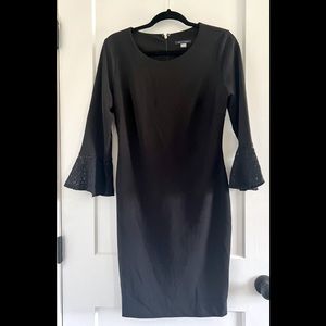 Tommy Hilfiger Black Lace Bell-Sleeve A-Line Dress